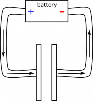 Capacitor Circuit at time t=0