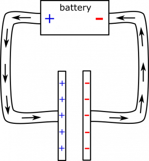 Capacitor Circuit a Few Moments after Connection